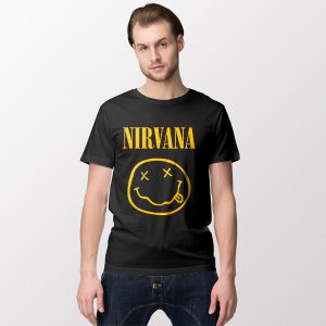 Best Tshirt Nirvana Band Smiley Logo Graphic