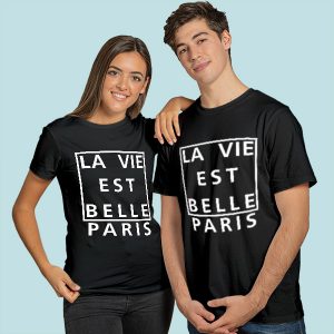 Buy Tshirt Black La Vie Est Belle Paris