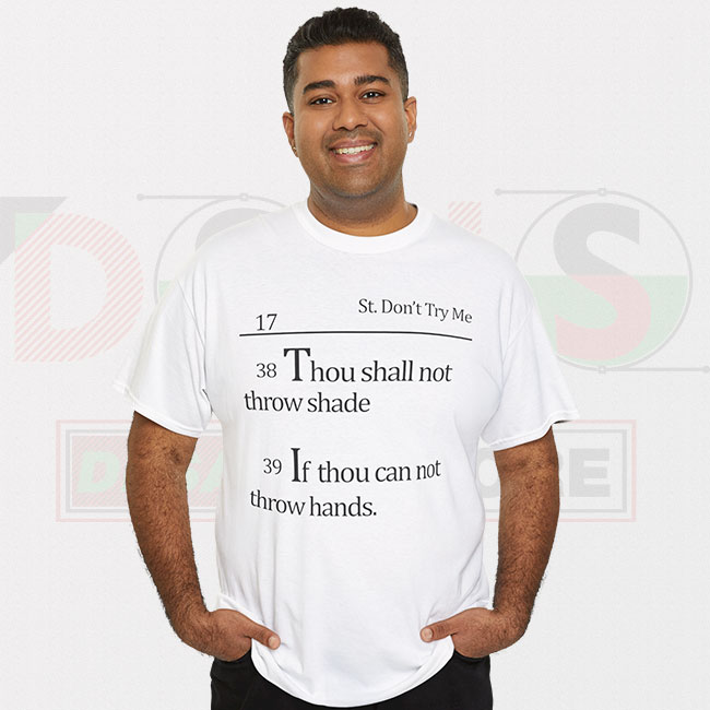 Buy Tshirt -Thou Shall Not Throw Shade Niggalations Graphic Tees For Cheap