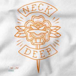 Buy closeup Tshirt - Neck Deep Burgundy Logo