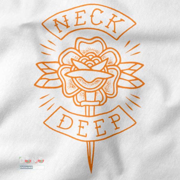 Buy closeup Tshirt - Neck Deep Burgundy Logo