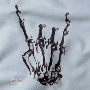Buy closeup Tshirt - Rock On Skull Halloween Graphic Tees For Cheap
