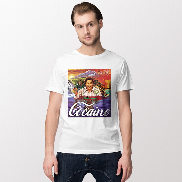Funny Tshirt Pablo Escobar Enjoy Cocaine
