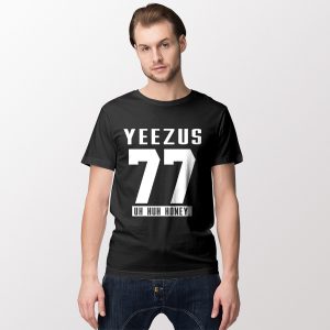 Graphic Tshirt Black Yeezus Kanye West Birthday Number 77