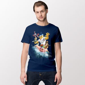 Graphic Tshirt Navy SpongeBob Sponge Out of Water