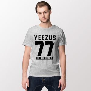 Graphic Tshirt Sport Grey Yeezus Kanye West Birthday Number 77