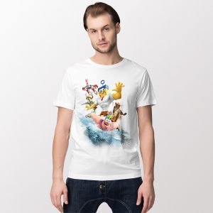 Graphic Tshirt White SpongeBob Sponge Out of Water