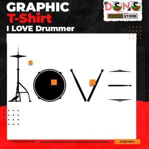 I LOVE Drummer Kit Graphic T-Shirt