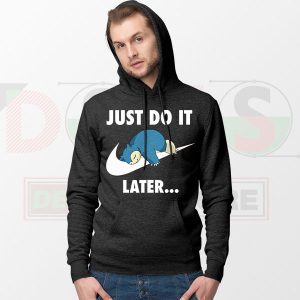 Sleepy Snorlax Just Do It Later Hoodie – Funny Pokémon NIKE Parody