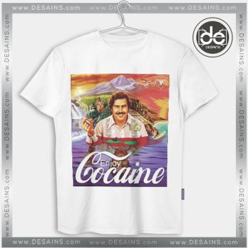 Buy Tshirt Pablo Escobar Enjoy Cocaine Tshirt mens Tshirt womens Size S-3XL