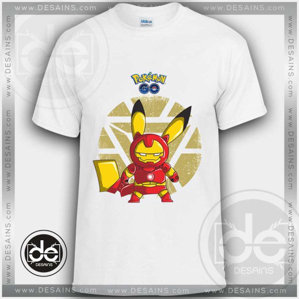 Buy Tshirt Pika Iron Man Pokemon Go Tshirt mens Tshirt womens Size S-3XL