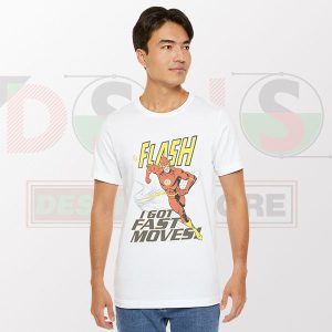 Tshirt - The Flash Fast Moves DC Comics Merch Graphic Tees For Cheap
