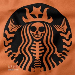 closeup Tshirt - Queen Goth Starbucks Skeleton Queen Graphic Tees For Cheap