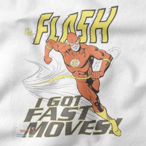 closeupTshirt - The Flash Fast Moves DC Comics Merch Graphic Tees For Cheap
