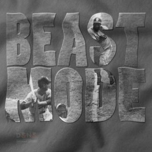 American Baseball Player closeup Tshirt - Jackie Robinson Beast Mode