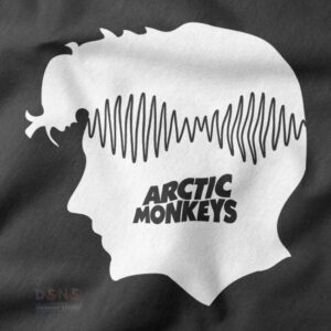 Arctic Monkeys head logo wave sweatshirt graphic.