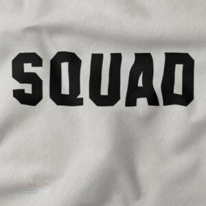 Black streetwear hoodie with Squad Game design