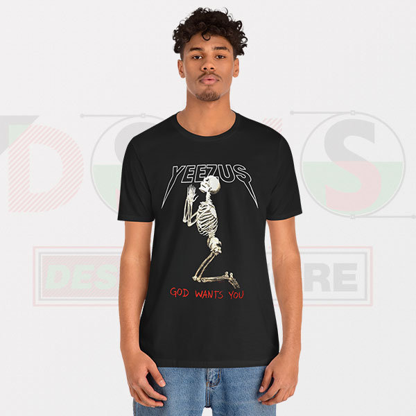 Buy Cheap Kanye West Tshirt -Yeezus God Wants You Skull