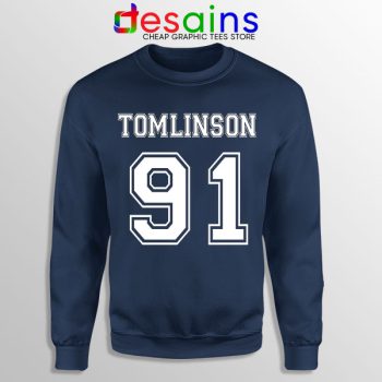 Buy Navy Sweatshirt Louis Tomlinson 91 Birthday