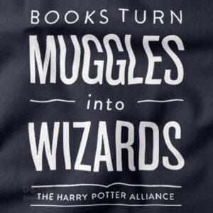 Buy Quotes Tshirt closeup - Books Turn Muggles Into Wizards