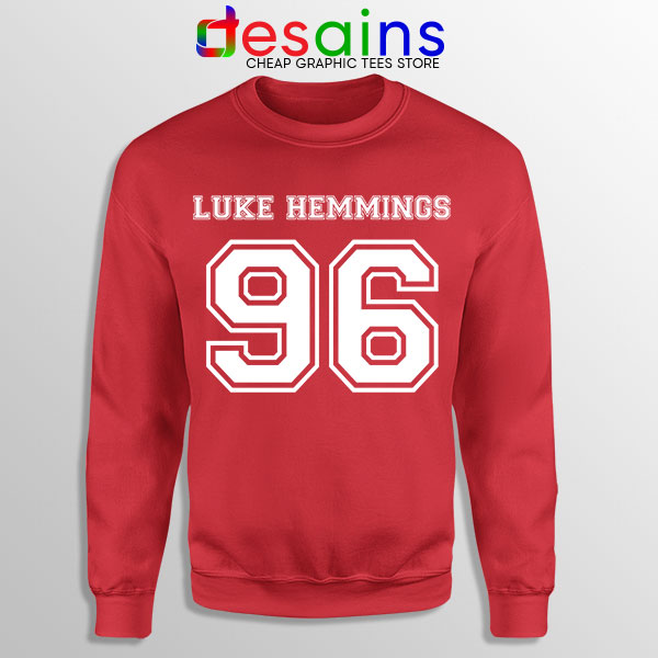 Buy Red Sweatshirt 5SOS Luke Hemmings 96 Birthday