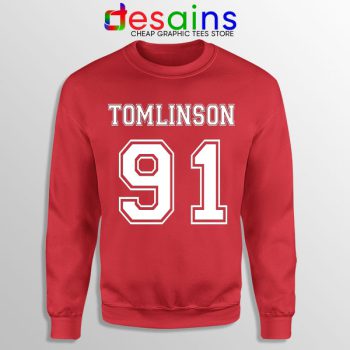 Buy Red Sweatshirt Louis Tomlinson 91 Birthday