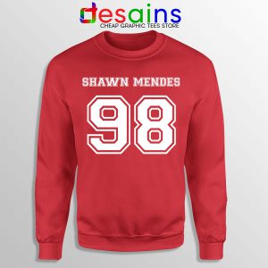 Buy Red Sweatshirt Shawn Mendes 98 Birthday