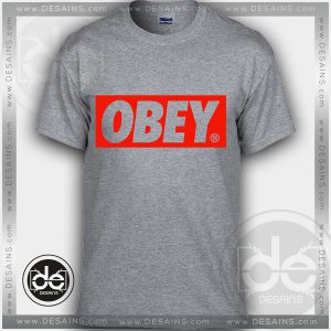 Buy Tshirt Obey Red Logo Tshirt mens Tshirt womens Tees Size S-3XL