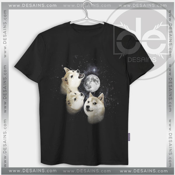 Tshirt Three Doge Wolf Moon Tshirt mens Tshirt womens Tees Size S-3XL