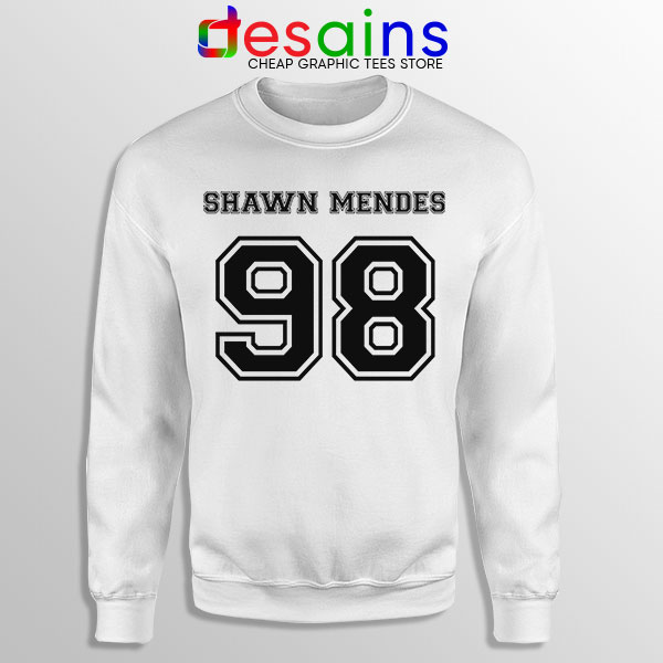 Buy White Sweatshirt Shawn Mendes 98 Birthday