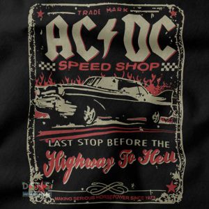 Buy closeup Tshirt - ACDC Speed Shop Trade Mark