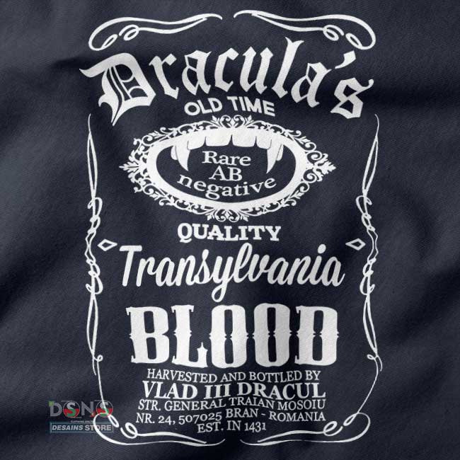 Buy closeup Tshirt - Dracula Transylvania Blood Jack Daniels