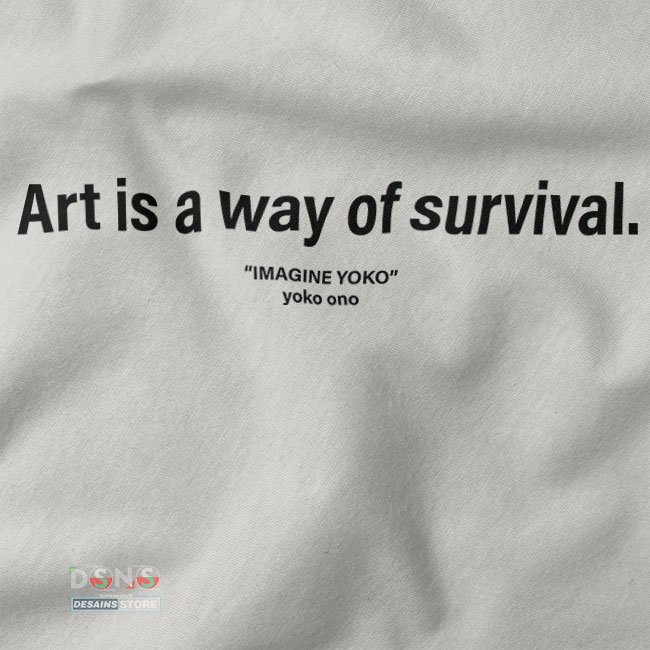 Buy closeup Tshirt - Imagine Yoko Art Survival