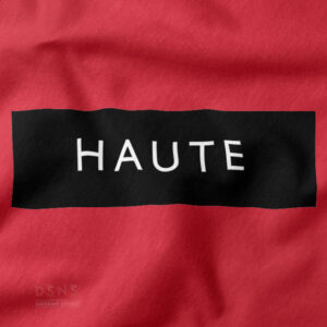 Cheap Graphic Tshirt closeup - Haute Logo