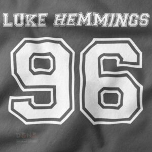 Cozy band merch crewneck with Luke Hemmings 1996 detail