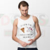 Cute Pizza Unicorn Kind of Day graphic tank top in pastel colors