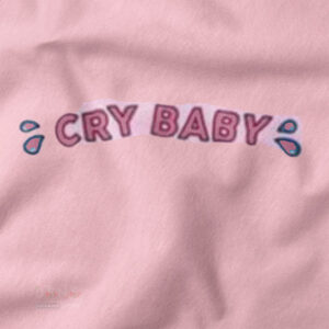 Cute blue Cry Baby crewneck for soft-girl and streetwear outfits
