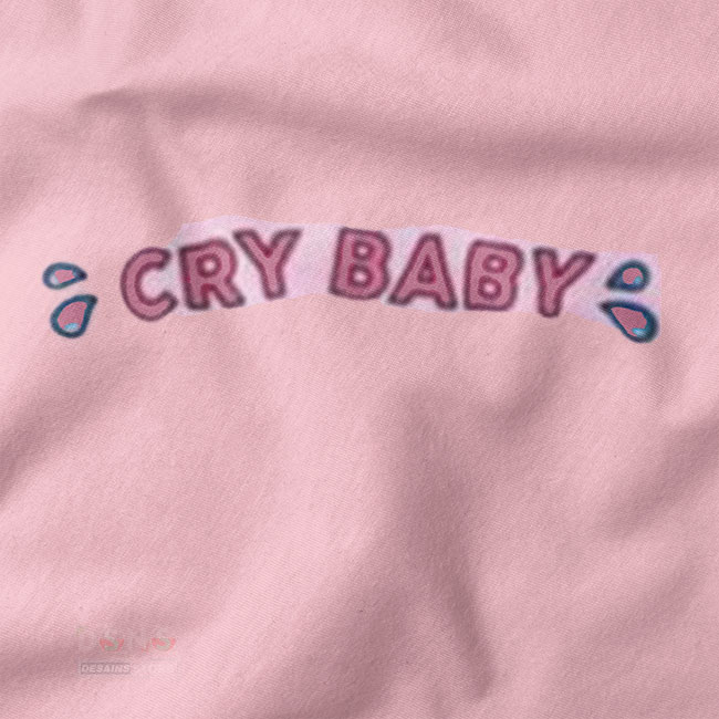 Cute blue Cry Baby crewneck for soft-girl and streetwear outfits