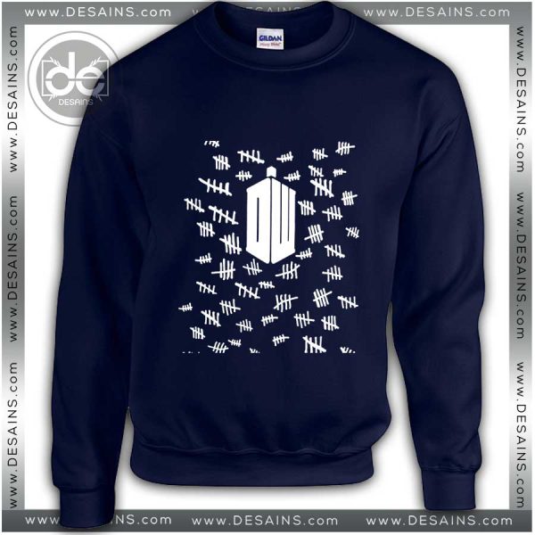 Sweatshirt Doctor Who Tally Marks Sweater Womens and Sweater Mens