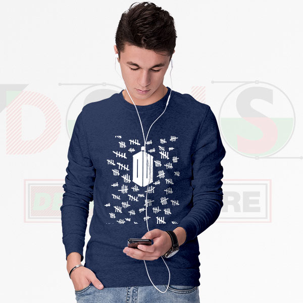Doctor Who Tally Marks TARDIS Graphic Sweatshirt