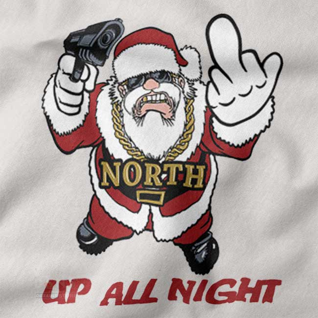 Funny adult humor holiday sweatshirt in Christmas style