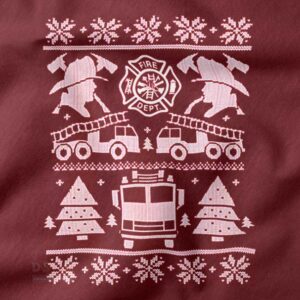 Funny firefighter holiday crewneck for Christmas parties