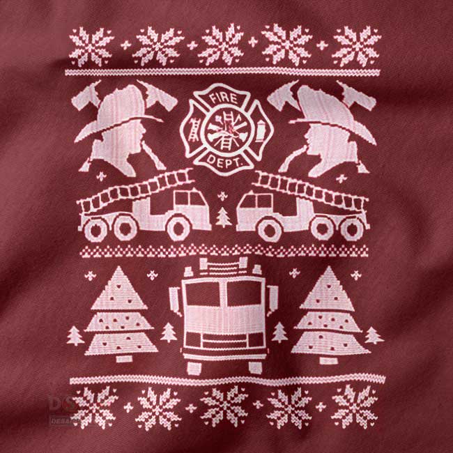 Funny firefighter holiday crewneck for Christmas parties