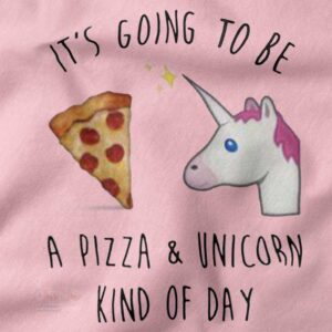 Funny unicorn eating pizza illustration tank top for casual outfits