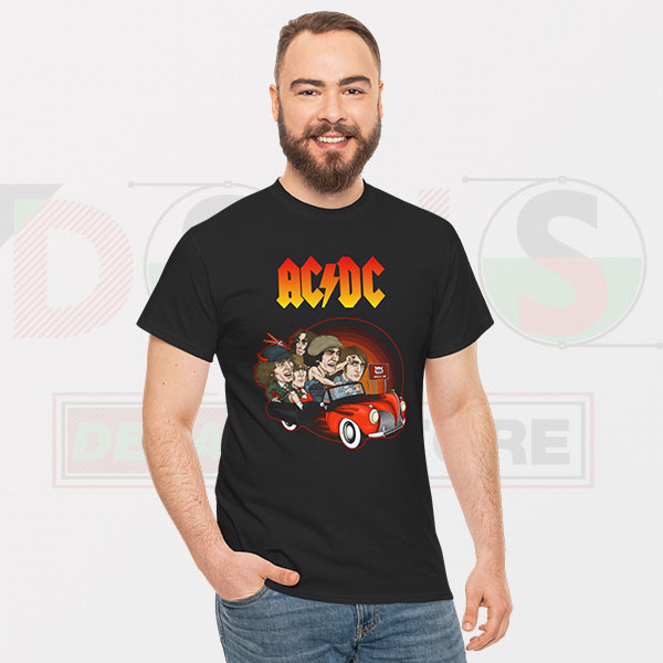 Graphic Tshirt - ACDC Rock Band Cartoon Merch
