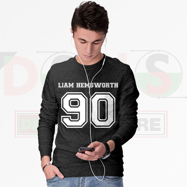 Liam Hemsworth 90 Birthday Sweatshirt with retro celebrity graphic