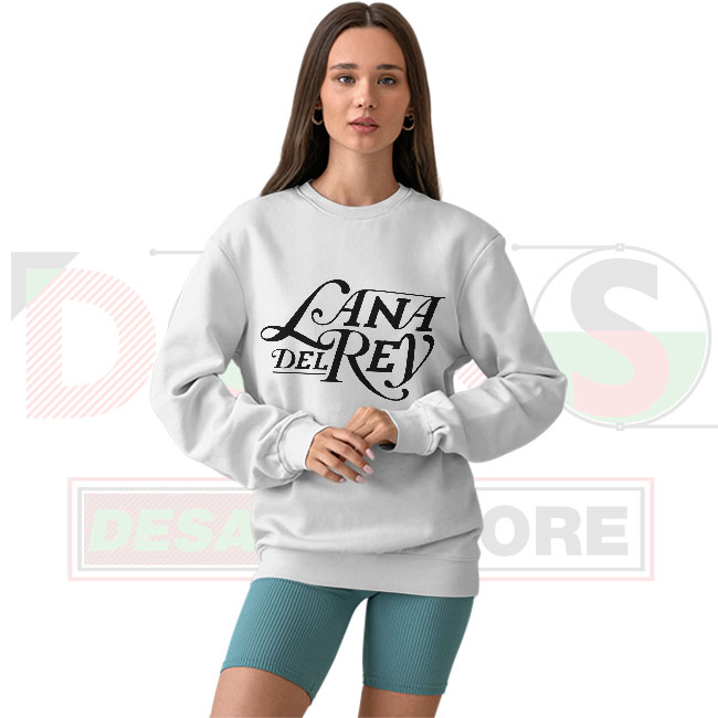 Minimalist Lana Del Rey typo-style celebrity sweatshirt