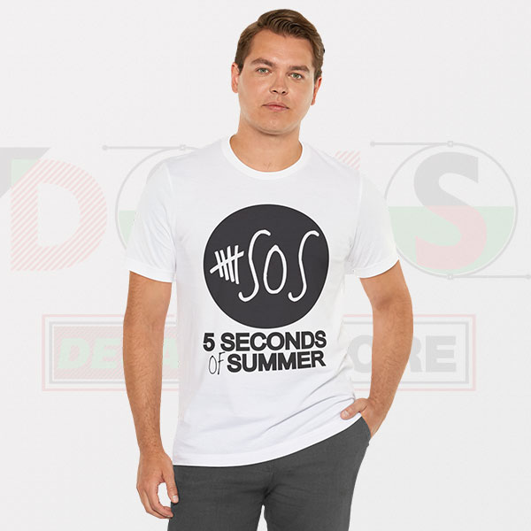 Music Band Tshirt - 5SOS Black Logo