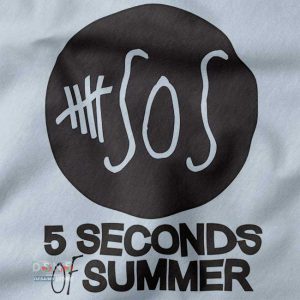 Music Band closeup Tshirt - 5SOS Black Logo