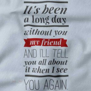 Music tribute crewneck with aesthetic See You Again graphic